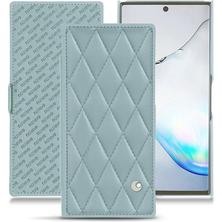 Noreve Lederschutzhülle horizontal (Samsung Galaxy Note 10), Smartphone Hülle, Blau