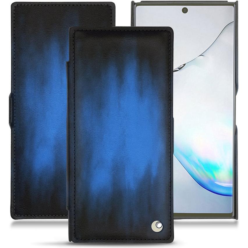 Thumbnail - Noreve Lederschutzhülle horizontal (Samsung Galaxy Note 10), Smartphone Hülle, Blau