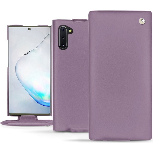 Noreve Lederschutzhülle vertikal (Samsung Galaxy Note 10), Smartphone Hülle, Violett