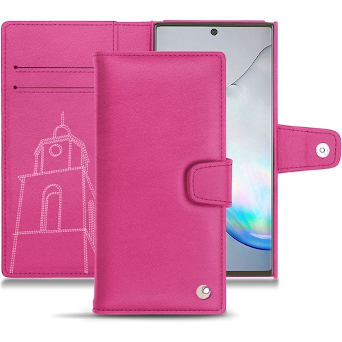 Noreve Lederschutzhülle Wallet (Galaxy Note 10), Smartphone Hülle, Rosa