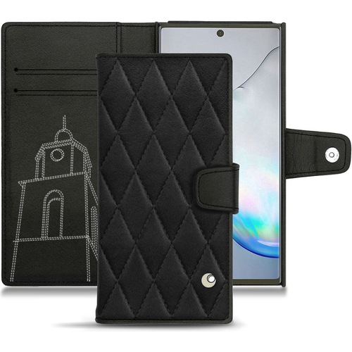 Noreve Lederschutzhülle Wallet (Samsung Galaxy Note 10), Smartphone Hülle, Schwarz