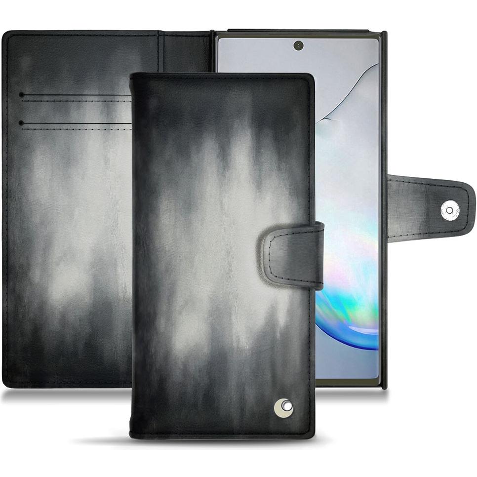Noreve Lederschutzhülle Wallet (Samsung Galaxy Note 10), Smartphone Hülle, Grau