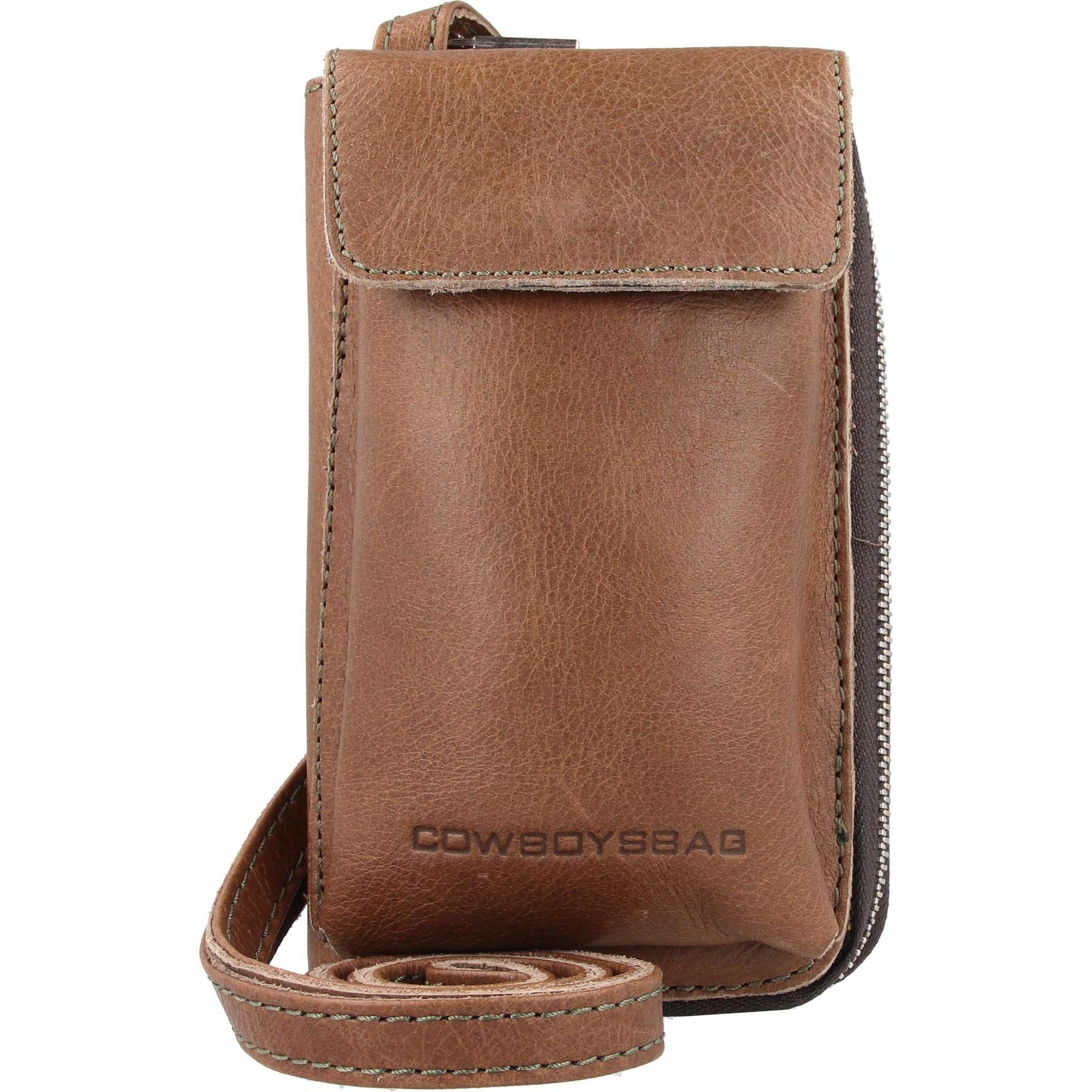 Cowboysbag, Handtasche, Garston Handytasche Leder 9 cm, Grau