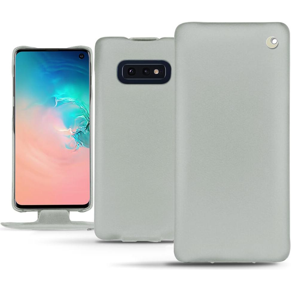 Noreve Lederschutzhülle vertikal (Samsung Galaxy S10e), Smartphone Hülle, Grau