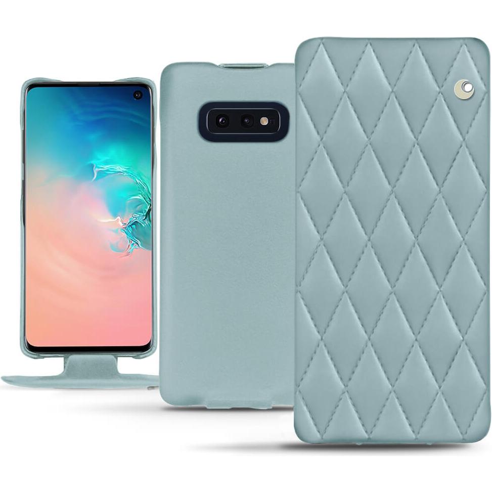 Thumbnail - Noreve Lederschutzhülle vertikal (Samsung Galaxy S10e), Smartphone Hülle, Blau