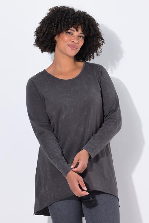 Immagine prodotto Angel of Style Maglia dal taglio lungo e svasato in jersey slavato con tintura a freddo (58)