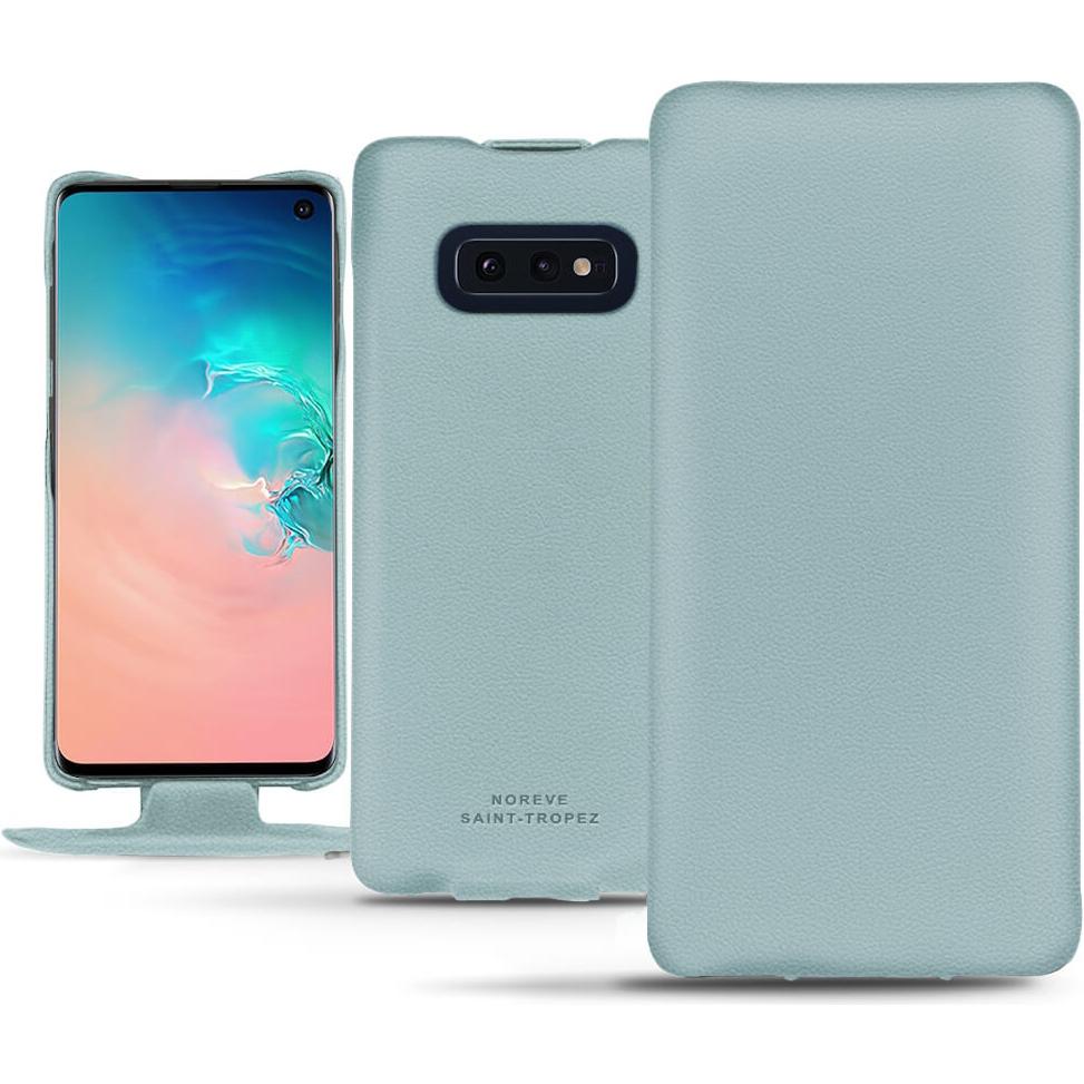 Noreve Lederschutzhülle vertikal (Samsung Galaxy S10e), Smartphone Hülle, Blau