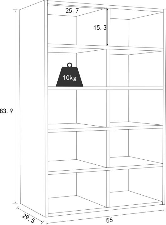 Produktbild VCM Hinsol (55 x 30 x 84 cm)