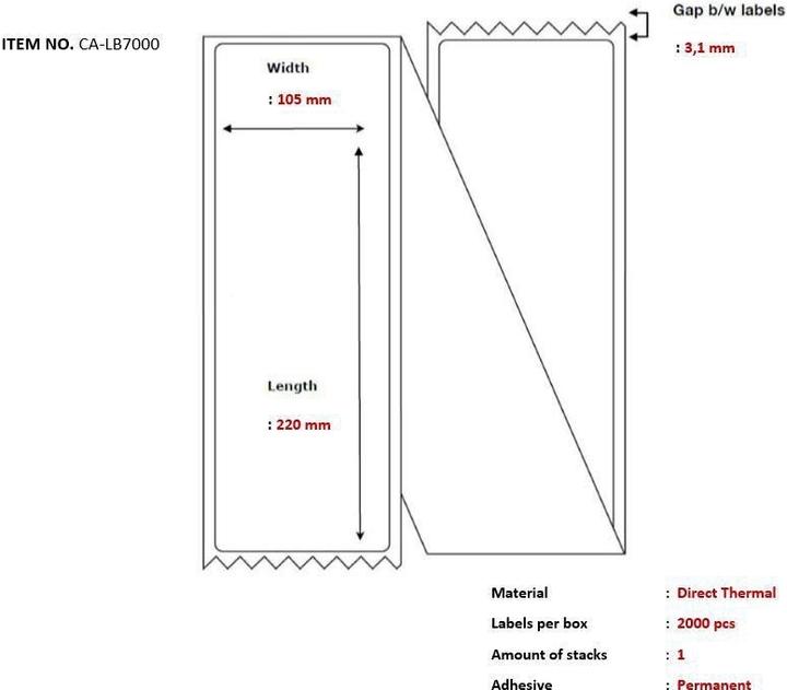 Capture Ship-label 105 x 220mm