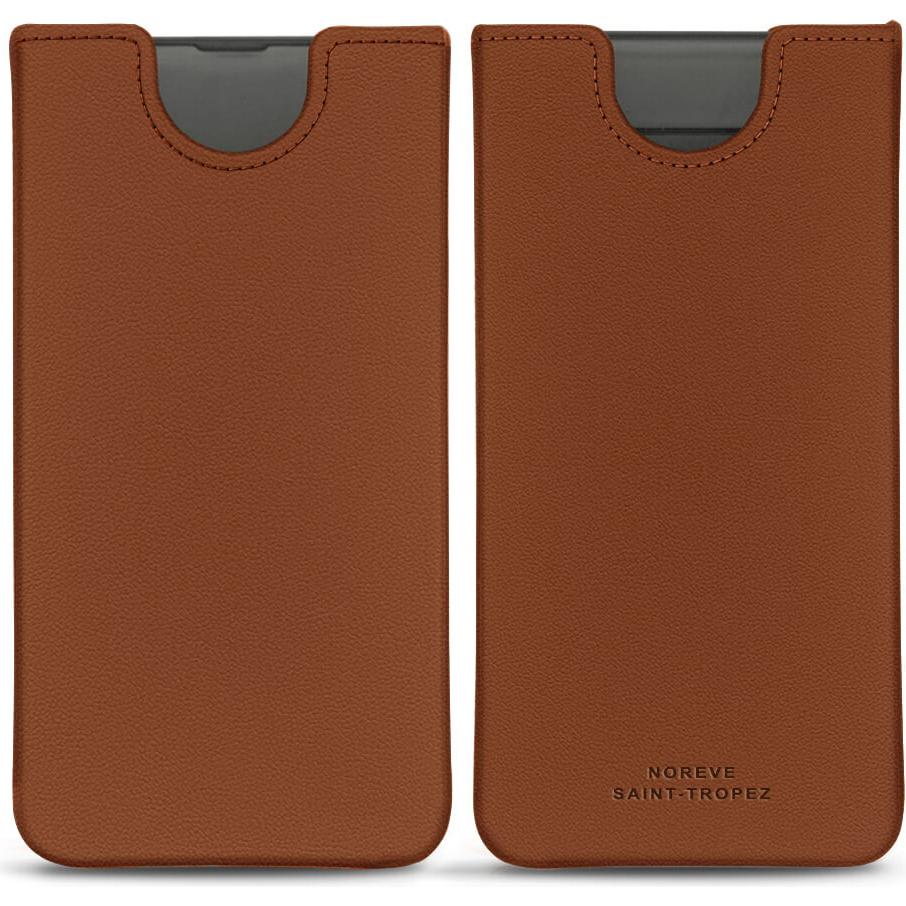 Noreve Lederschutzhülle (Samsung Galaxy S10), Smartphone Hülle, Braun