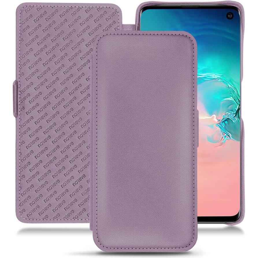 Noreve Lederschutzhülle horizontal (Samsung Galaxy S10e), Smartphone Hülle, Violett