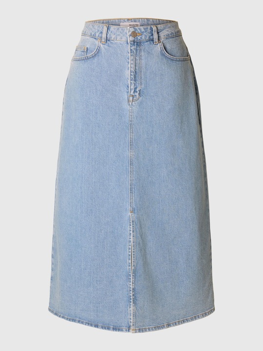 Produktbild Selected Femme Hellblauer Midi Jeansrock (38)