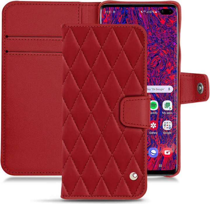 Noreve Lederschutzhülle Wallet (Samsung Galaxy S10 5G)