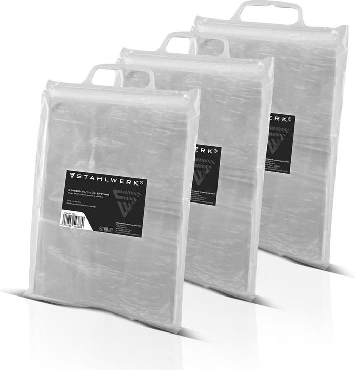 Produktbild Stahlwerk Staubschutztür 3er Set U-Form Staubtür Schmutzschleuse Staubvorhang (Schutzbrillenkasten)