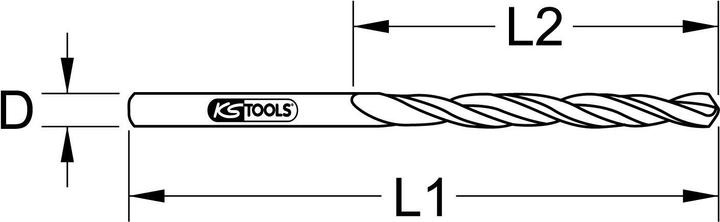 Actual product image KS Tools HSS-R Twist Drill (12.4 millimetres)