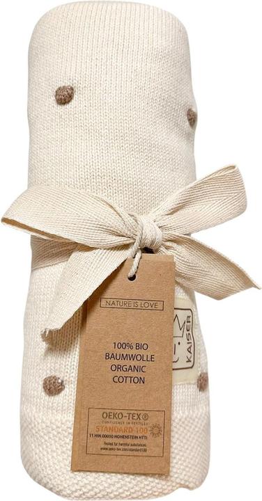 Immagine prodotto Kaiser Baby Coperta per bambini Nodi crema/nodi marrone chiaro 80 x 100 cm (80 x 100 cm)