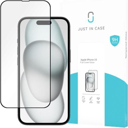 Actual product image Just in Case Tempered Glass Edge To Edge Screen Protector Apple iPhone 15 (1 Piece, Apple iPhone 15)