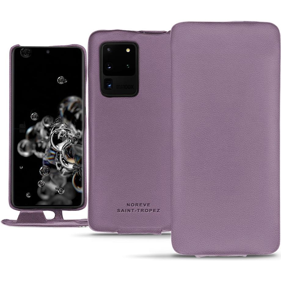 Thumbnail - Noreve Lederschutzhülle vertikal (Samsung Galaxy S20 Ultra 5G), Smartphone Hülle, Violett