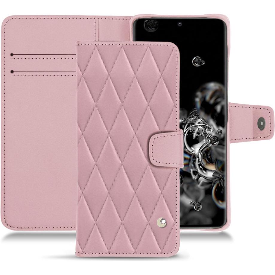 Noreve Lederschutzhülle Wallet (Samsung Galaxy S20+ 5G), Smartphone Hülle, Rosa