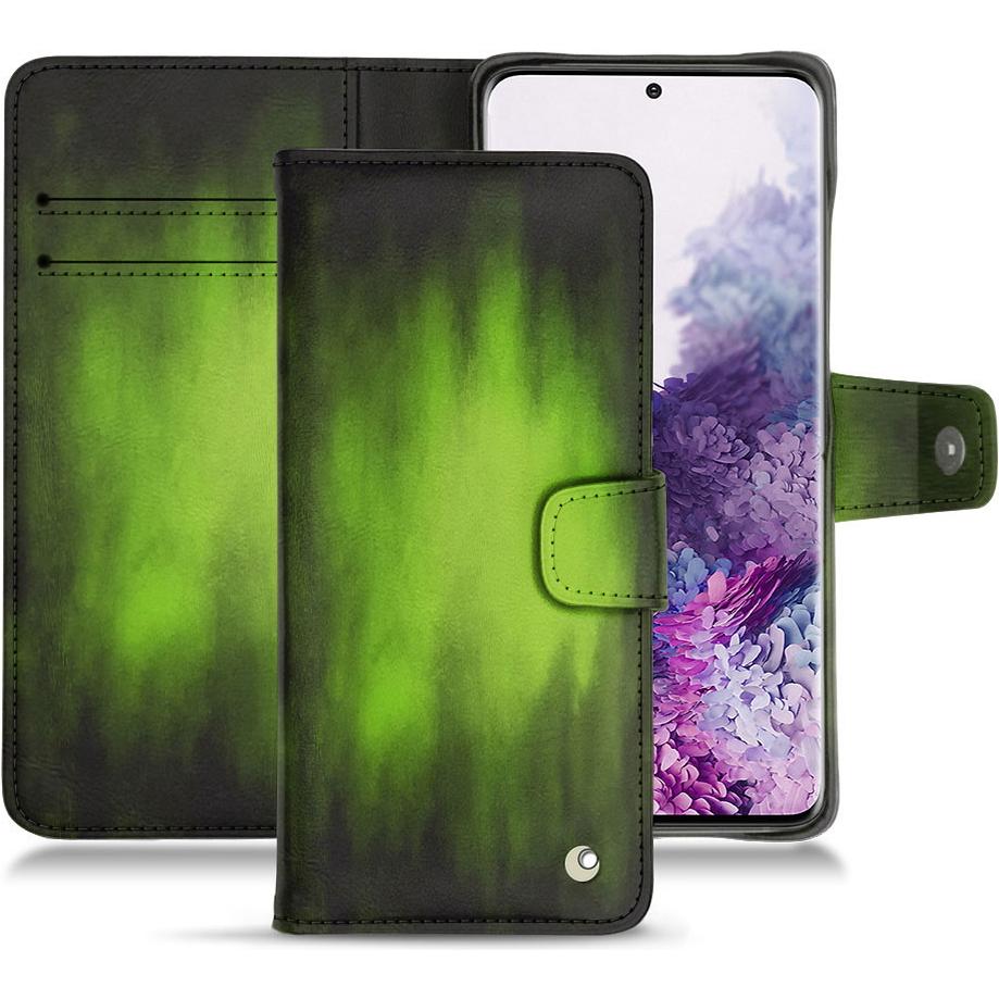 Noreve Lederschutzhülle Wallet (Samsung Galaxy S20+), Smartphone Hülle, Grün