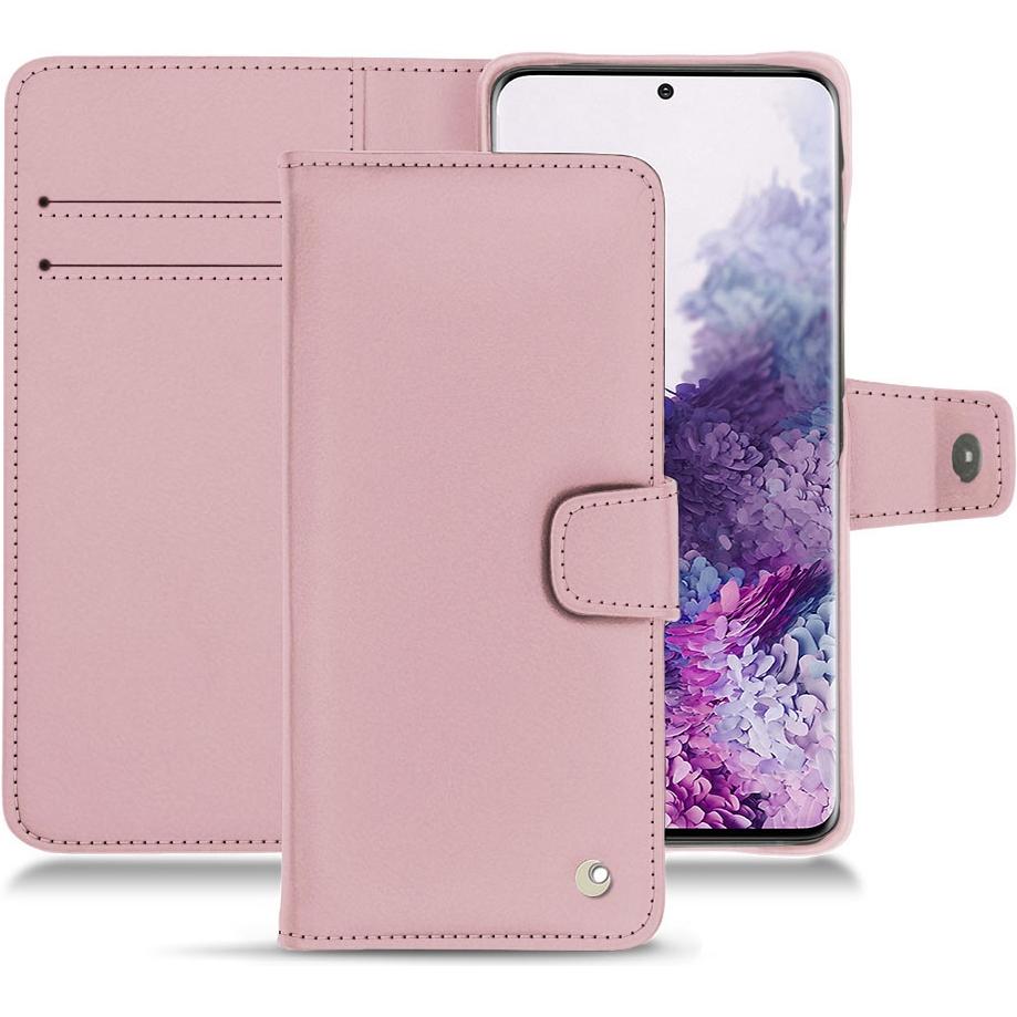 Noreve Lederschutzhülle Wallet (Samsung Galaxy S20), Smartphone Hülle, Rosa