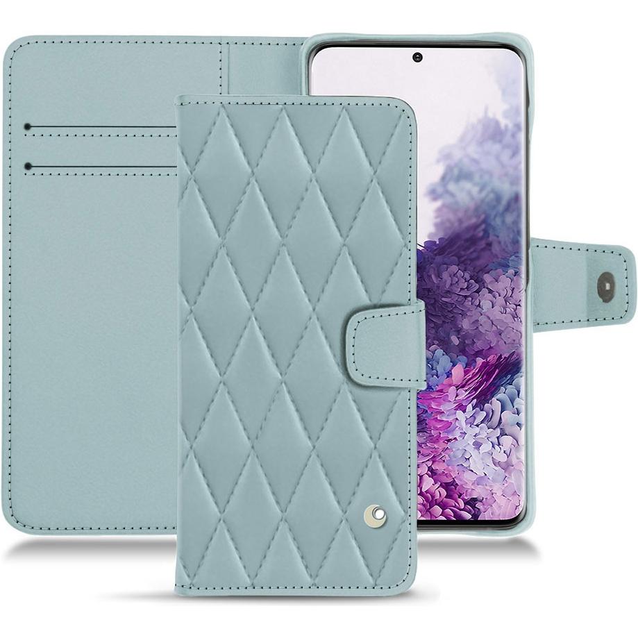 Noreve Lederschutzhülle Wallet (Samsung Galaxy S20), Smartphone Hülle, Blau