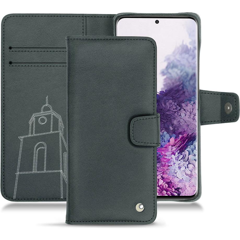 Noreve Lederschutzhülle Wallet (Samsung Galaxy S20), Smartphone Hülle, Blau