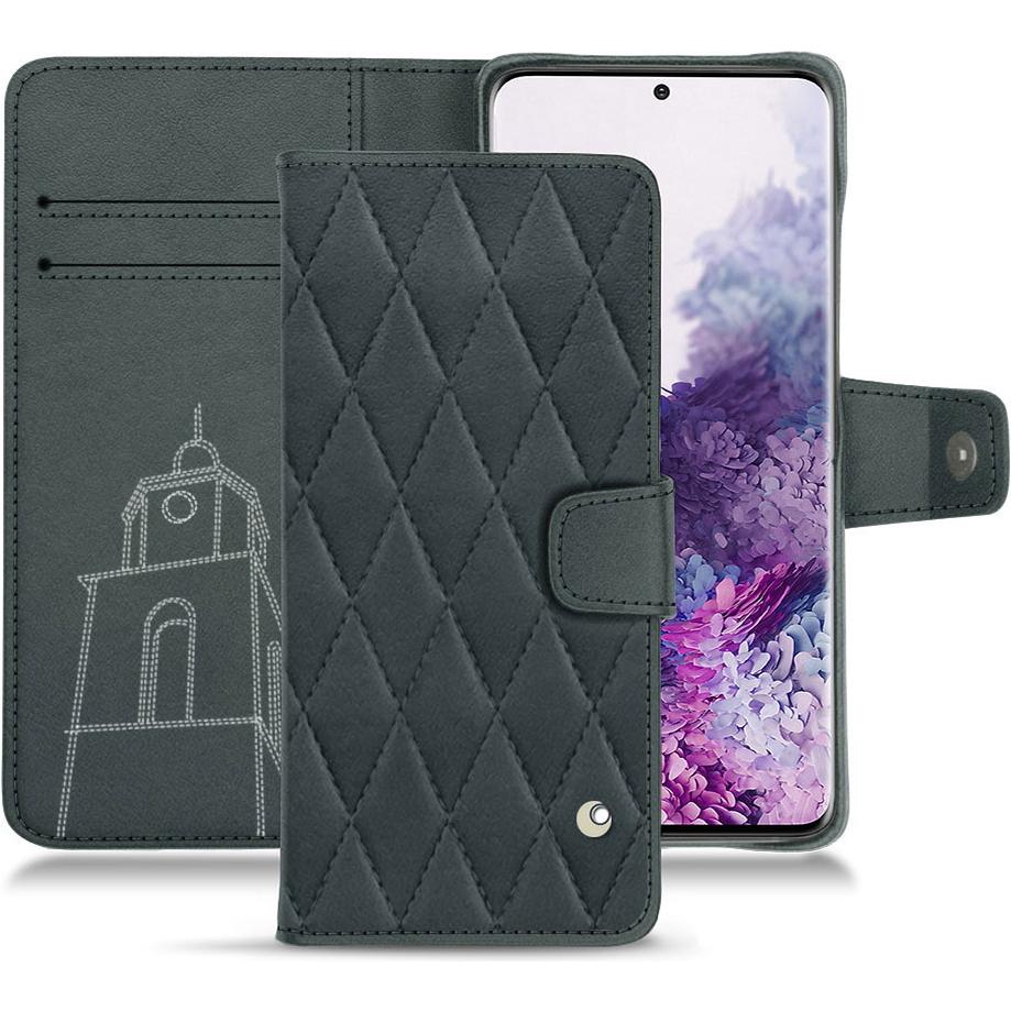 Noreve Lederschutzhülle Wallet (Samsung Galaxy S20), Smartphone Hülle, Blau