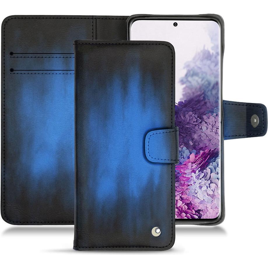 Noreve Lederschutzhülle Wallet (Samsung Galaxy S20+), Smartphone Hülle, Blau