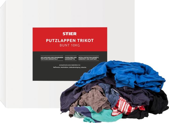 Image du produit Stier Chiffons de nettoyage en tricot, colorés 10 kg