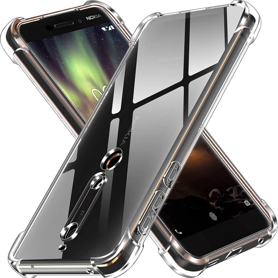 Screenguard Nokia 6.1 Crystal Soft Airbag Bumper (Nokia 6.1), Smartphone Hülle, Transparent