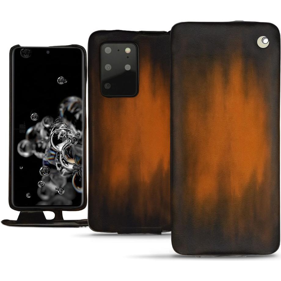 Noreve Lederschutzhülle vertikal (Samsung Galaxy S20+ 5G), Smartphone Hülle, Braun