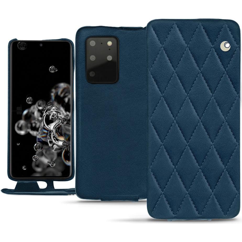 Noreve Lederschutzhülle vertikal (Samsung Galaxy S20+ 5G), Smartphone Hülle, Blau