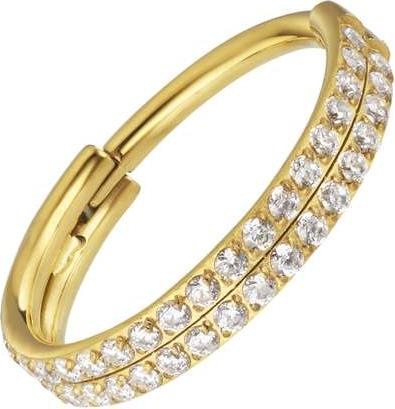 Produktbild Bijouteria Ohrpiercing (Titan, Kristall, PVD Beschichtung (goldfarbig))