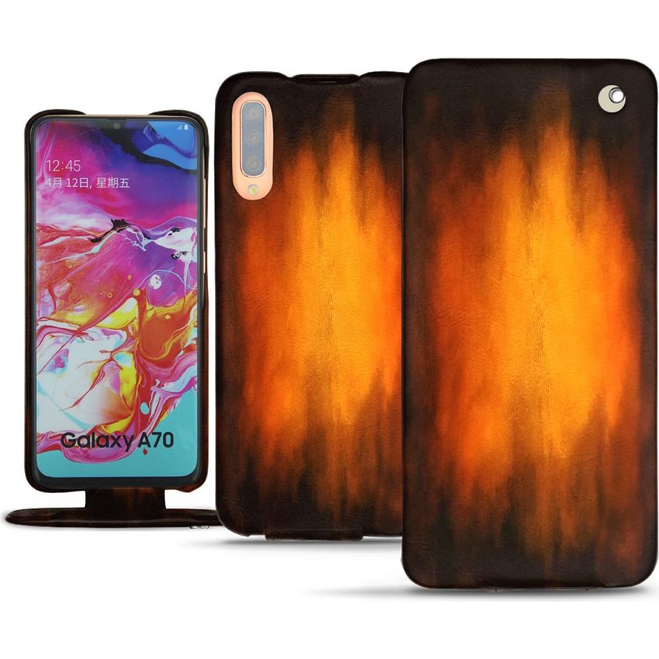 Thumbnail - Noreve Lederschutzhülle vertikal (Samsung Galaxy A70), Smartphone Hülle, Violett