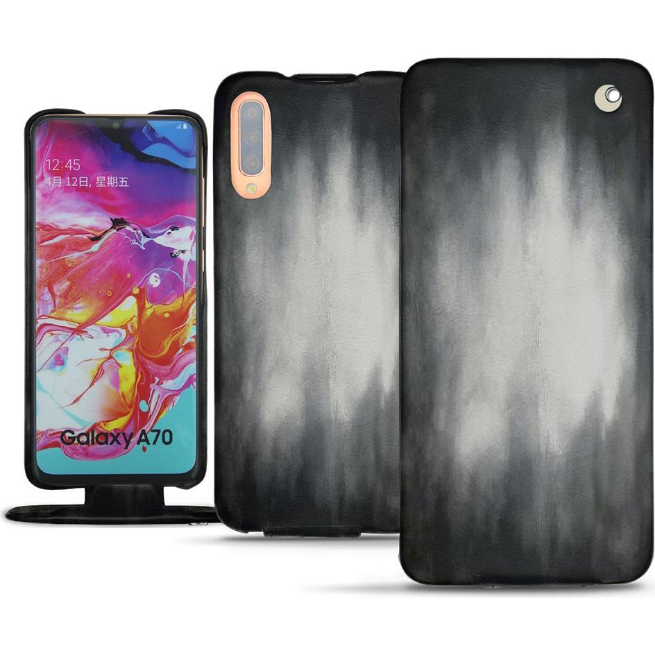 Thumbnail - Noreve Lederschutzhülle vertikal (Samsung Galaxy A70), Smartphone Hülle, Grau