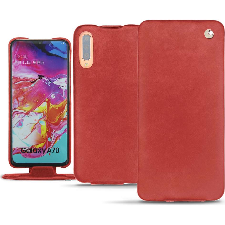 Thumbnail - Noreve Lederschutzhülle vertikal (Samsung Galaxy A70), Smartphone Hülle, Rot