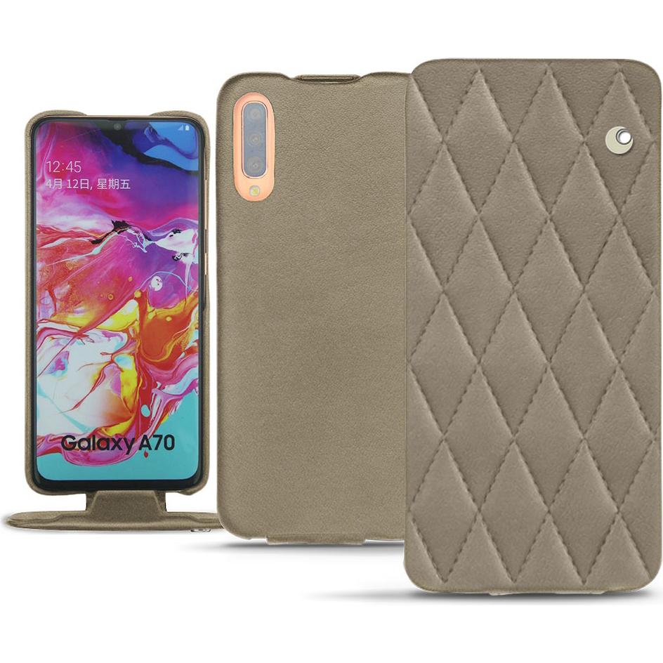 Thumbnail - Noreve Lederschutzhülle vertikal (Samsung Galaxy A70), Smartphone Hülle, Beige