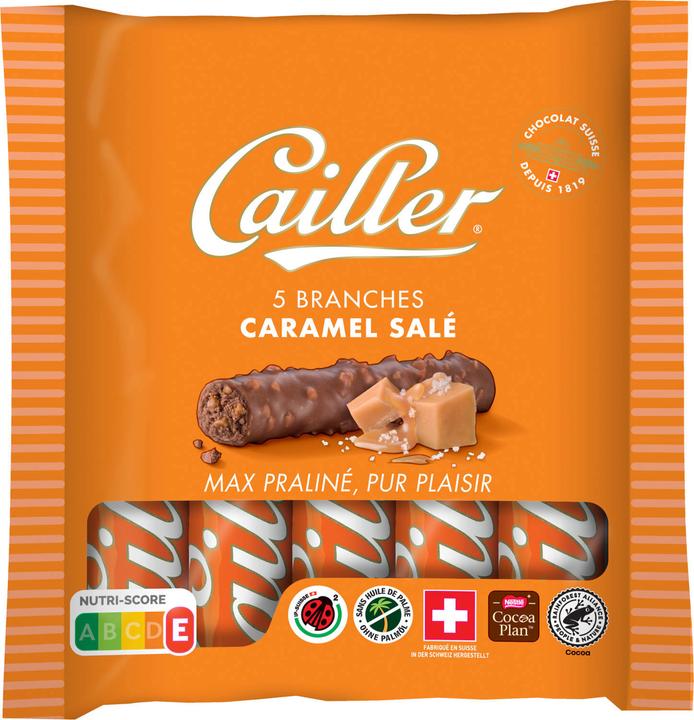 Actual product image Cailler Branches Chocolate Bars Caramel S 5 pieces (115 g)