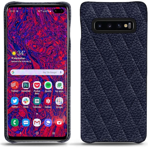 Noreve Lederschutzhülle (Samsung Galaxy S10 5G), Smartphone Hülle, Violett