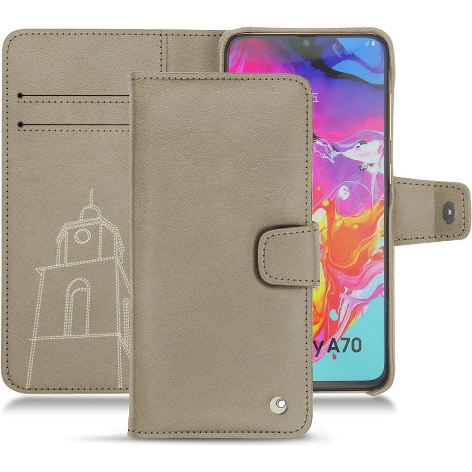 Thumbnail - Noreve Lederschutzhülle Wallet (Samsung Galaxy A70), Smartphone Hülle, Beige