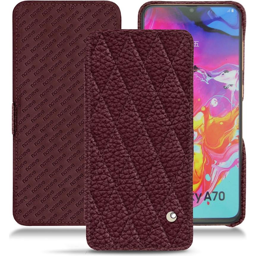 Thumbnail - Noreve Lederschutzhülle horizontal (Samsung Galaxy A70), Smartphone Hülle, Violett
