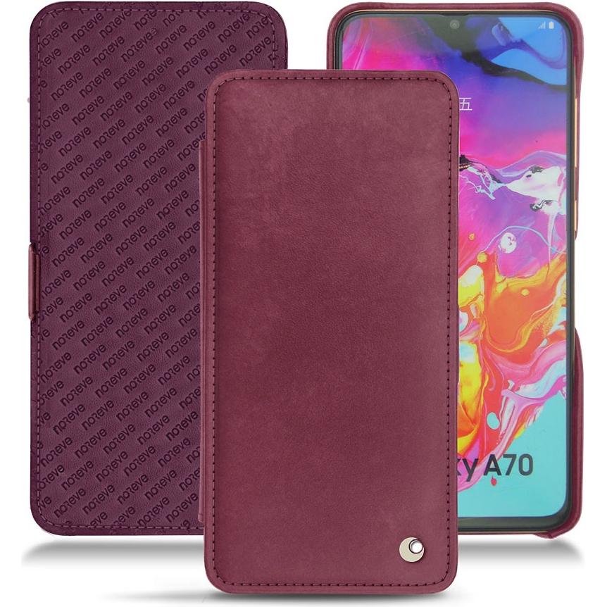 Thumbnail - Noreve Lederschutzhülle horizontal (Samsung Galaxy A70), Smartphone Hülle, Violett
