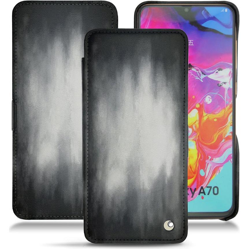 Thumbnail - Noreve Lederschutzhülle horizontal (Samsung Galaxy A70), Smartphone Hülle, Grau