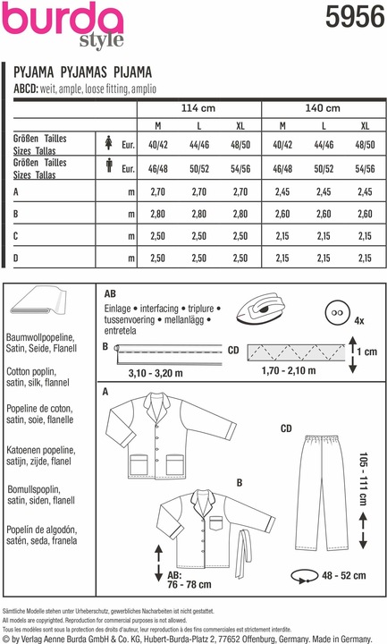 Immagine prodotto Modello pigiama UNISEX