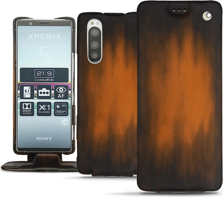 Actual product image Noreve Leather cover vertical (Sony Xperia 5)