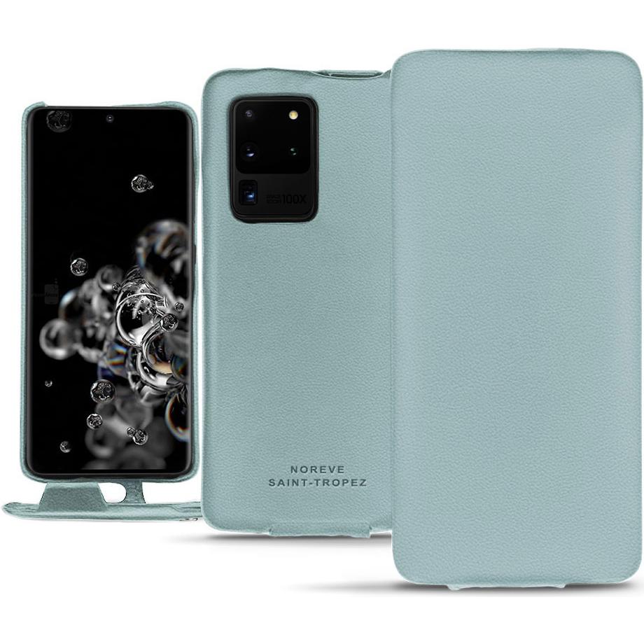 Thumbnail - Noreve Lederschutzhülle vertikal (Samsung Galaxy S20 Ultra 5G), Smartphone Hülle, Blau