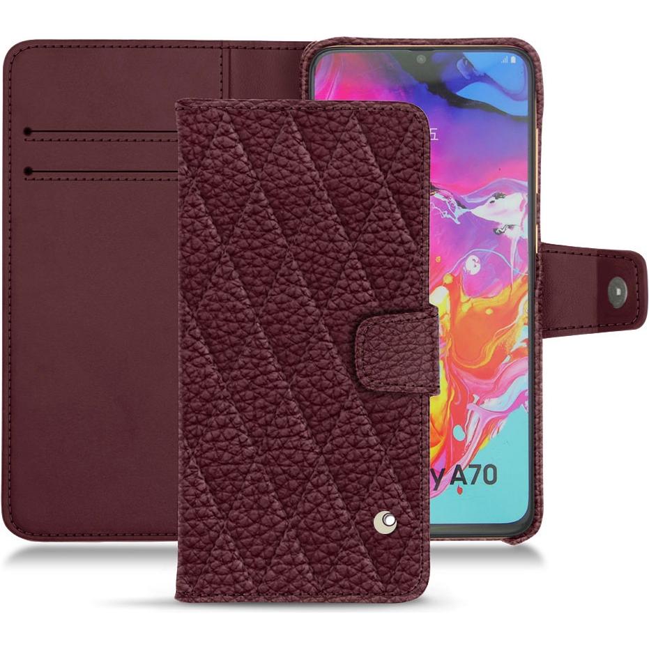 Thumbnail - Noreve Lederschutzhülle Wallet (Samsung Galaxy A70), Smartphone Hülle, Violett