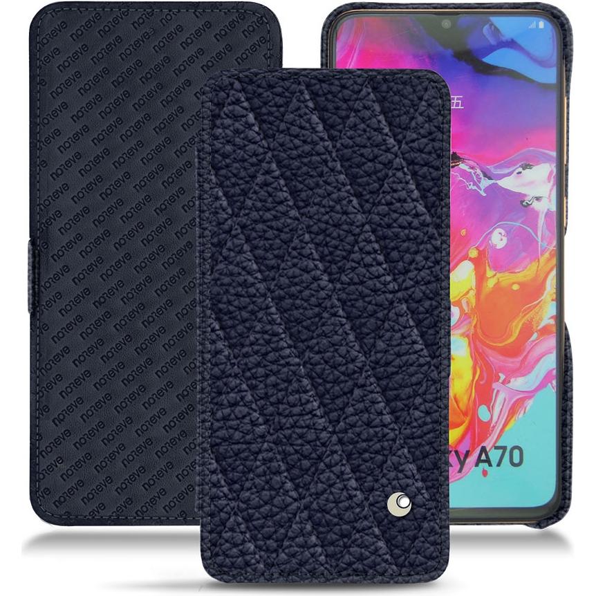 Noreve Lederschutzhülle horizontal (Samsung Galaxy A70), Smartphone Hülle, Violett