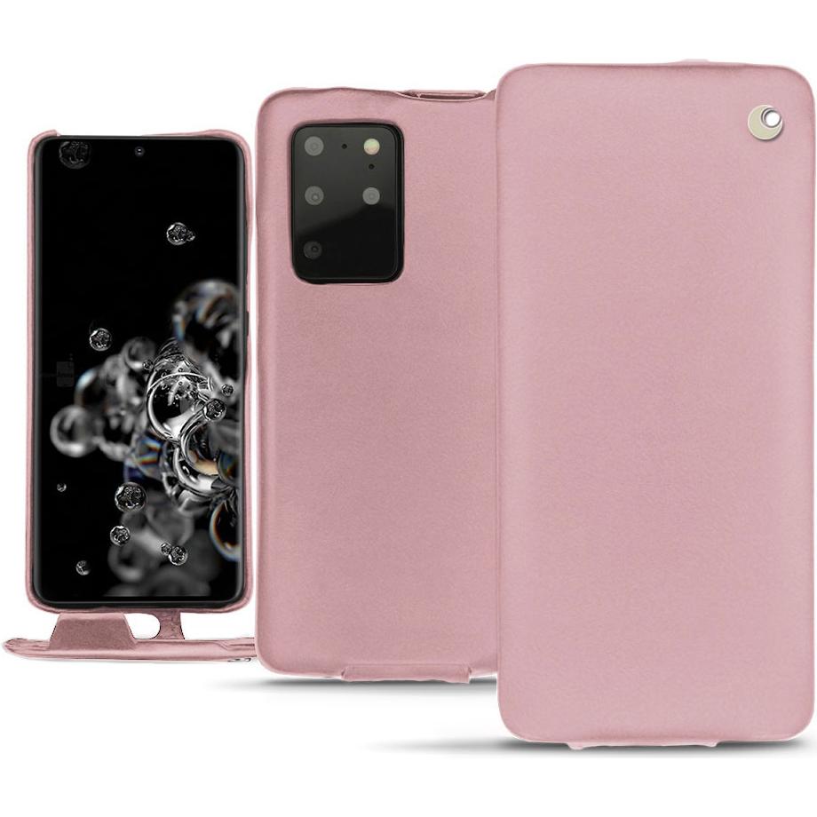 Noreve Lederschutzhülle vertikal (Samsung Galaxy S20+ 5G), Smartphone Hülle, Rosa